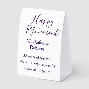 Happy retirement add name years of service retired