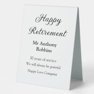 Happy retirement add name years of service retired