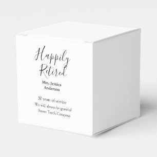 Happy retirement add name years of service retired favour box