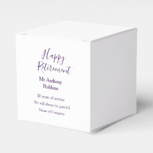 Happy retirement add name years of service retired favour box