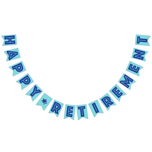 HAPPY RETIREMENT BANNER, Blue Colour Bunting (All)