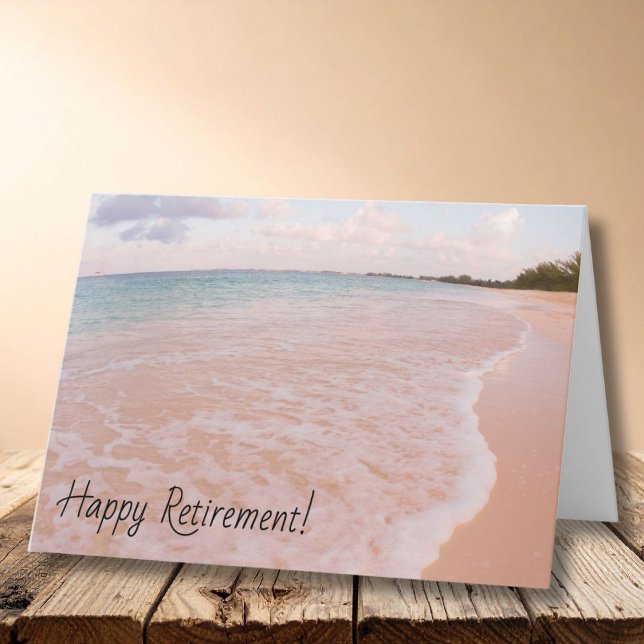Happy Retirement Beach Coastal Ocean Retirement Card (Creator Uploaded)