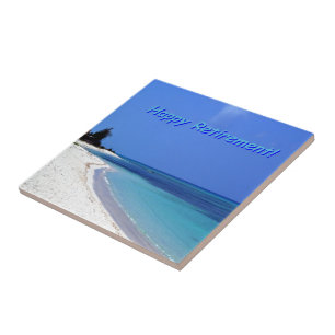 Happy Retirement - Blue sky, blue ocean Tile