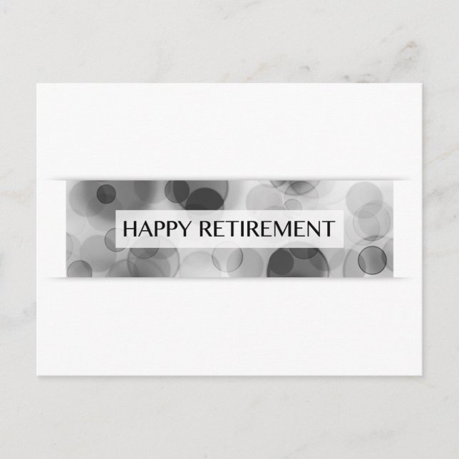 happy retirement (bokeh) postcard (Front)