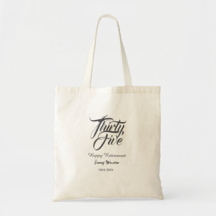 Happy retirement bold letter name year elegant sim tote bag