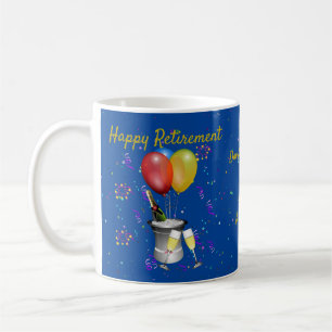 Happy Retirement Celebrations Blue Coffee Mug
