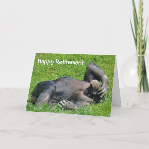 Happy Retirement - Chimpanzee Greeting Card