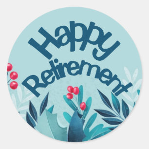 Happy Retirement Classic Round Sticker