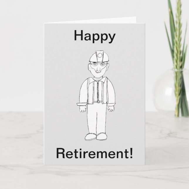Happy Retirement Coal Miner Greeting Cards (Front)