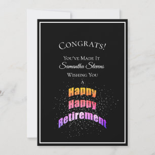 Happy Retirement Congrats You've Made It Name Fun Card