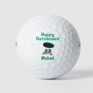 Happy Retirement Congratulations Beach Relax Golf Balls