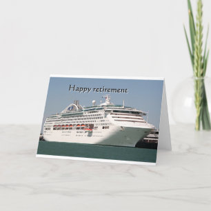 Happy retirement: cruise ship 2 card