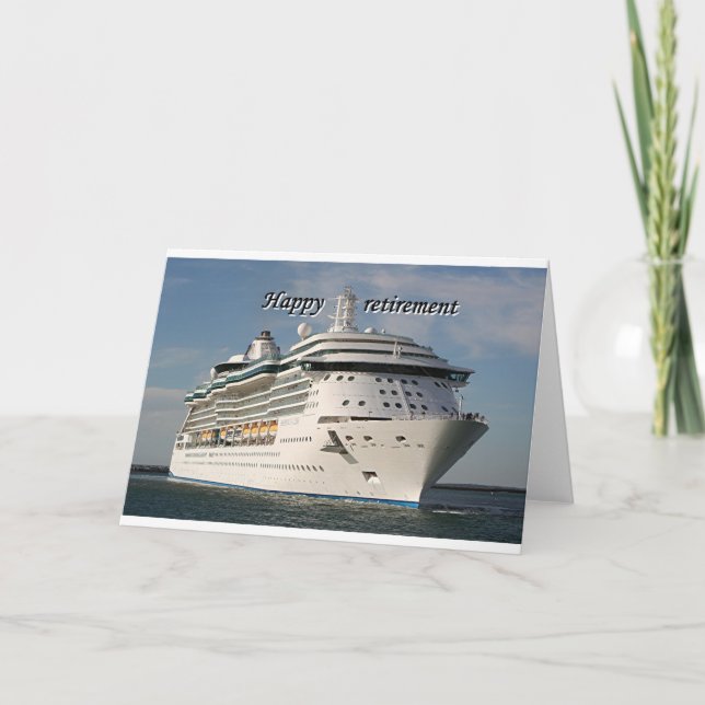 Happy retirement: cruise ship 3 card (Front)