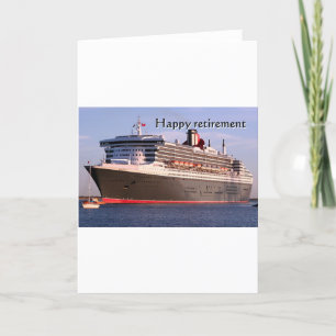 Happy retirement: cruise ship card