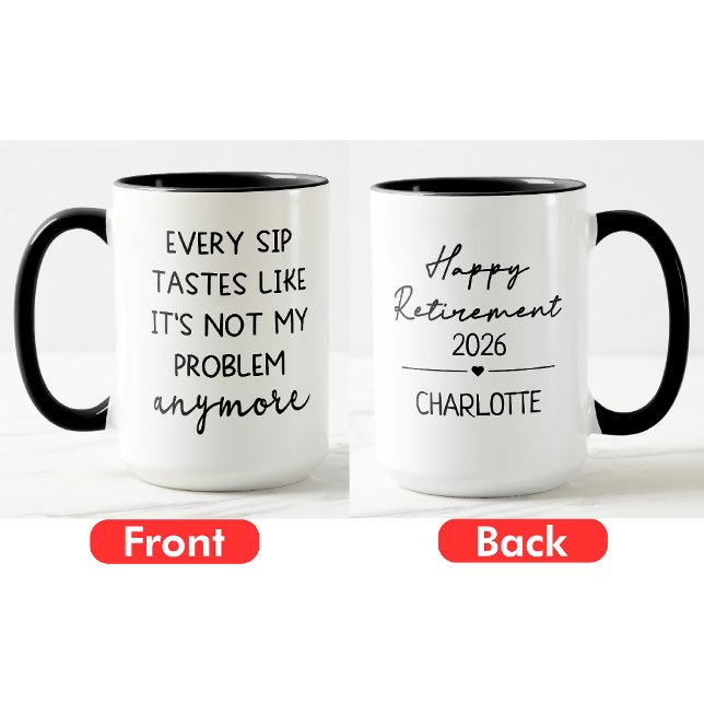 Happy Retirement Cup,Custom Retirement Gift Mug (Creator Uploaded)