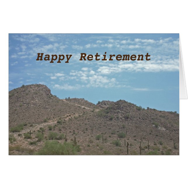 Happy Retirement Desert Landscape Photo Nature (Front Horizontal)