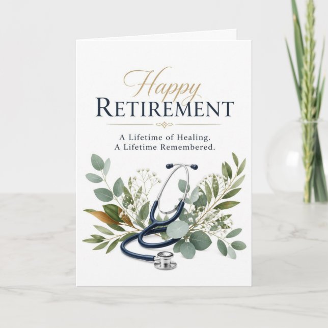 Happy Retirement Doctor Gift Card (Front)