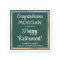 Happy Retirement Elegant Green and Gold Party