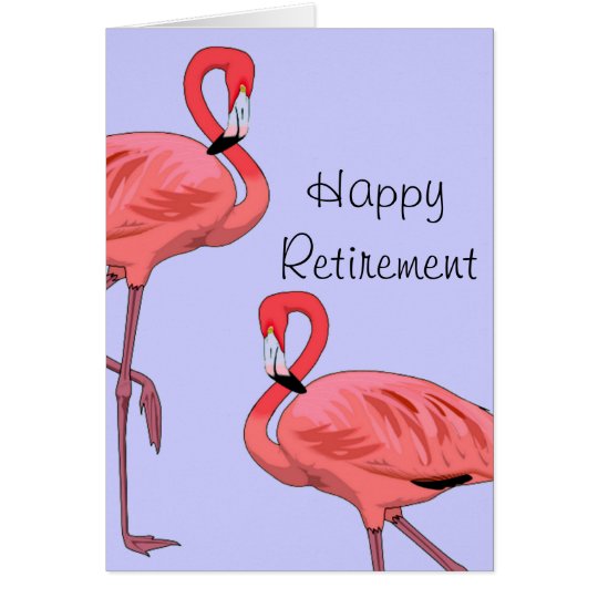Happy Retirement Flamingos Vintage Style Card