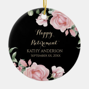 Happy Retirement Floral Ornament