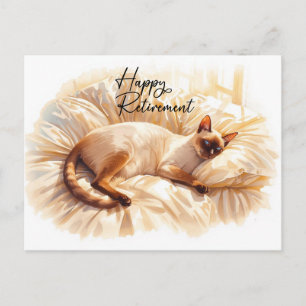 Happy Retirement for cat lover cat mom Postcard