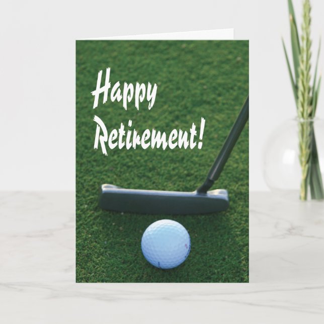 Happy Retirement for golfer Card (Front)