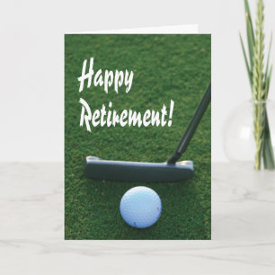 Happy Retirement for golfer Card