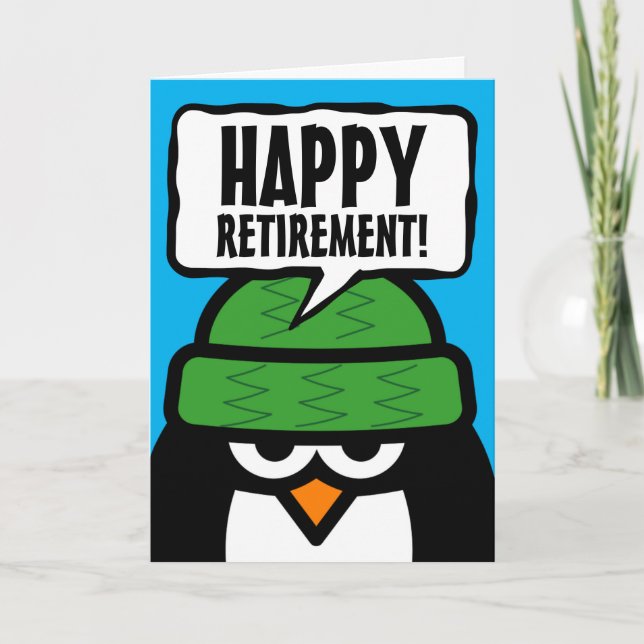 Happy Retirement funny bird custom greeting card (Front)
