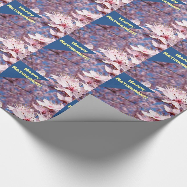 Happy Retirement gift wrap Retiring wrapping paper (Corner)