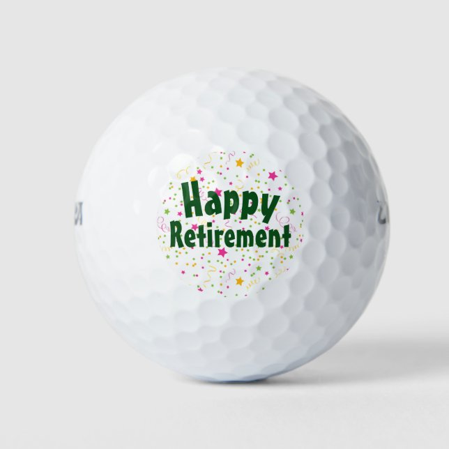 Happy Retirement Golf Balls (Front)