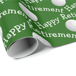 Happy Retirement golf balls Wrapping Paper