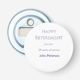 Happy retirement grey name year years of service bottle opener