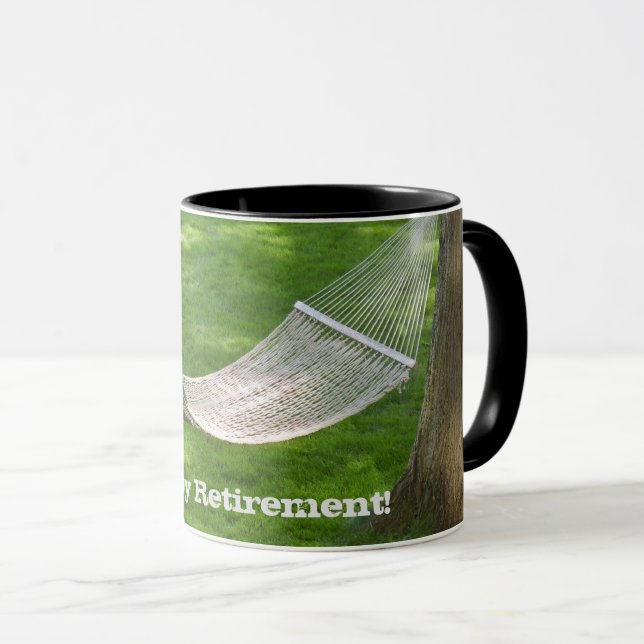 Happy Retirement Hammock Mug (Front Right)