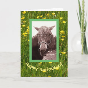 Happy retirement horse card