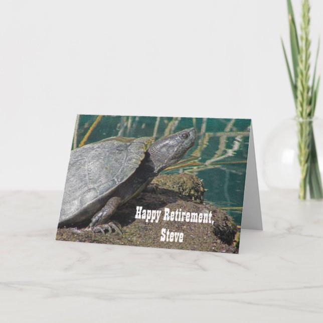 Happy Retirement Humourous Turtle Speed Coworker Card (Front)