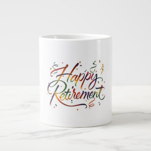 Happy Retirement Large Coffee Mug (Front)