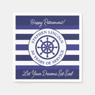 Happy Retirement Let Your Dreams Set Sail Napkin