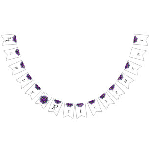 Happy Retirement. Mandala in purple Bunting