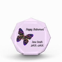 Happy Retirement Modern Bright Butterfly Employee