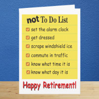 Happy Retirement Not to Do List