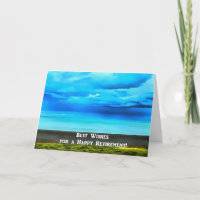 Happy Retirement Over Ocean Card