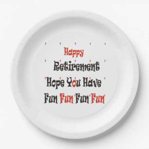 Happy Retirement Paper Plate