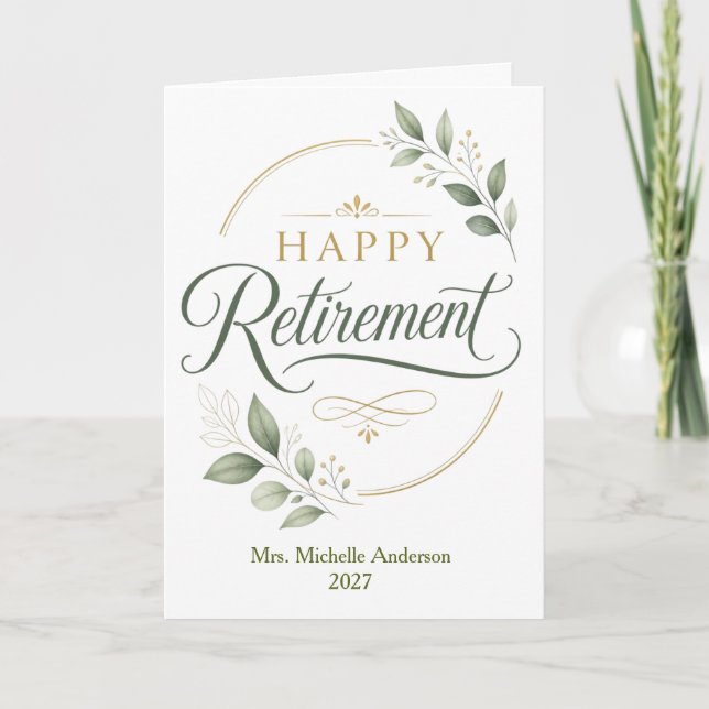 Happy Retirement Personalised Card (Front)