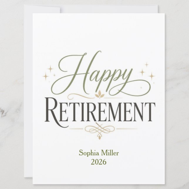 Happy Retirement Personalised Name (Front)