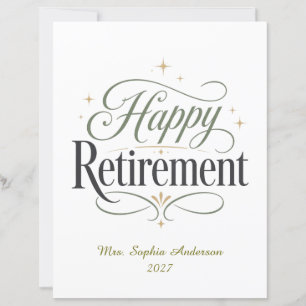 Happy Retirement Personalised Name