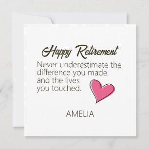 Happy Retirement Personalised Name Gift Holiday Card
