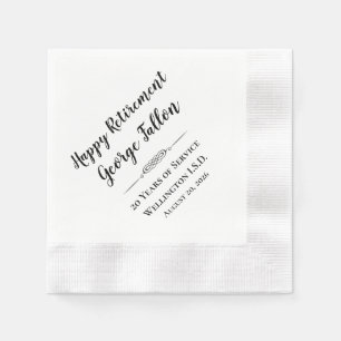 Happy Retirement Personalised Napkins