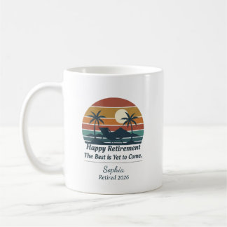 Happy Retirement Personalized Name & Year Coffee Mug