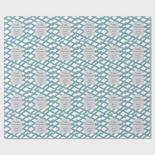 Happy retirement photo blue year years of service wrapping paper
