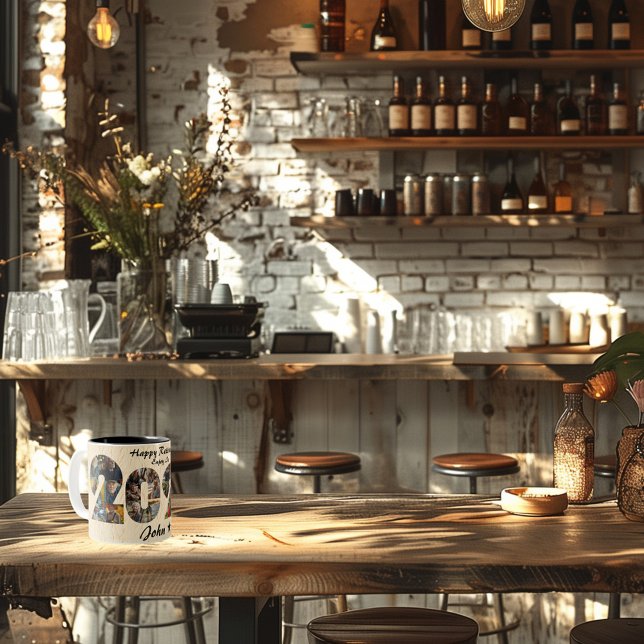 Happy Retirement Photo Collage Mug - Custom Name (Creator Uploaded)